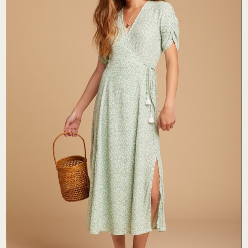 Faithfull the Brand Chiara Dress Green Floral